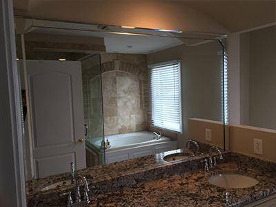 bathroom mirror installation
